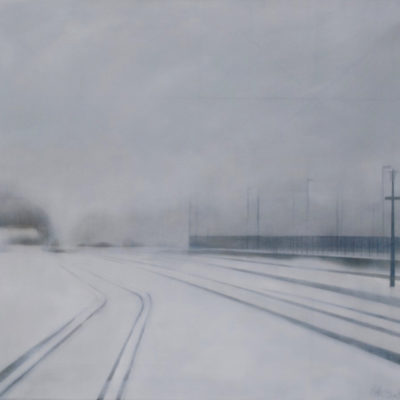 Station in the snow