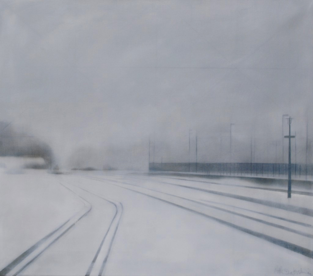 Station in the snow